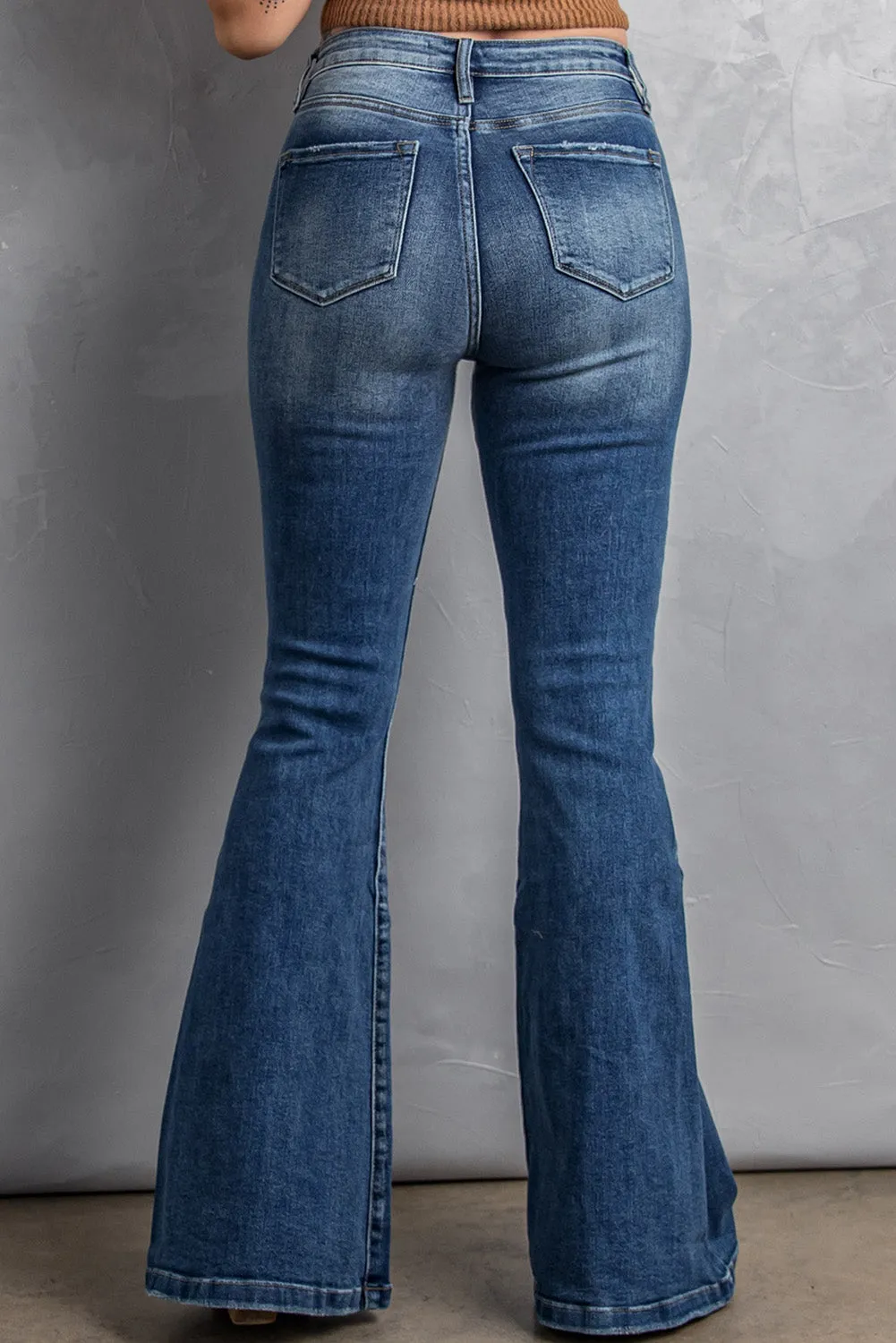 "Buckle Bunny" High Waist Flare Jeans