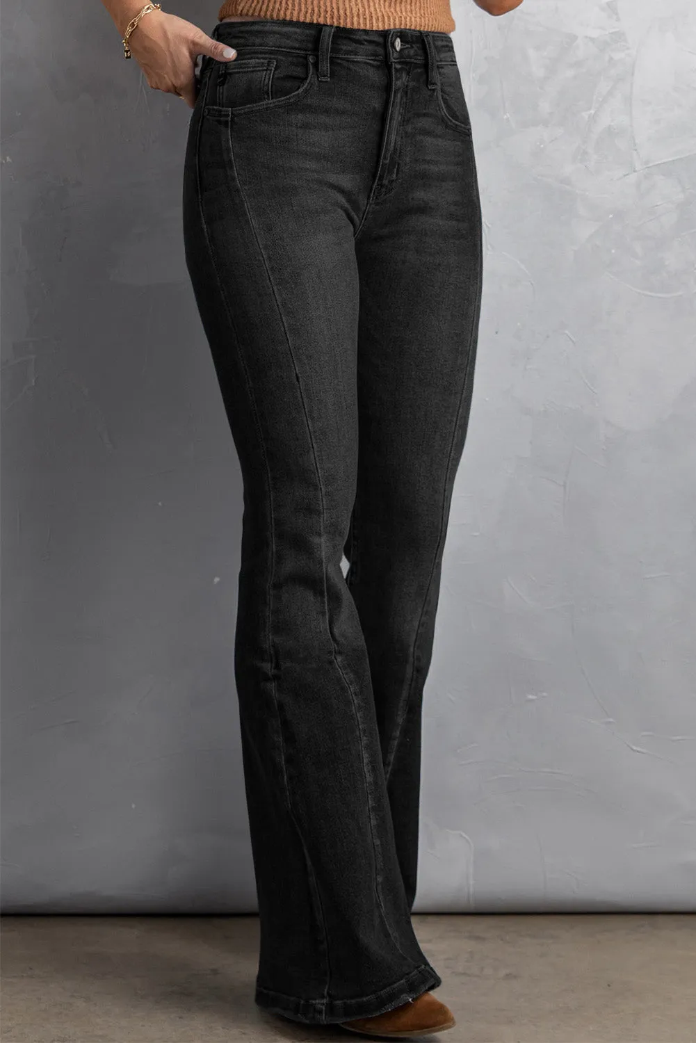 "Buckle Bunny" High Waist Flare Jeans