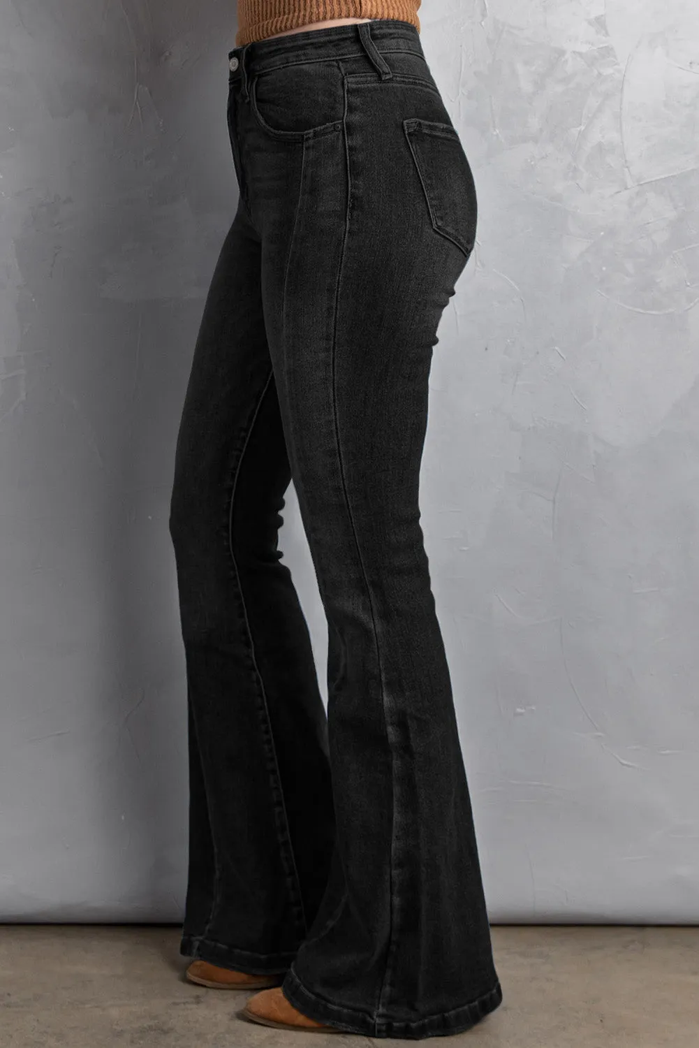 "Buckle Bunny" High Waist Flare Jeans