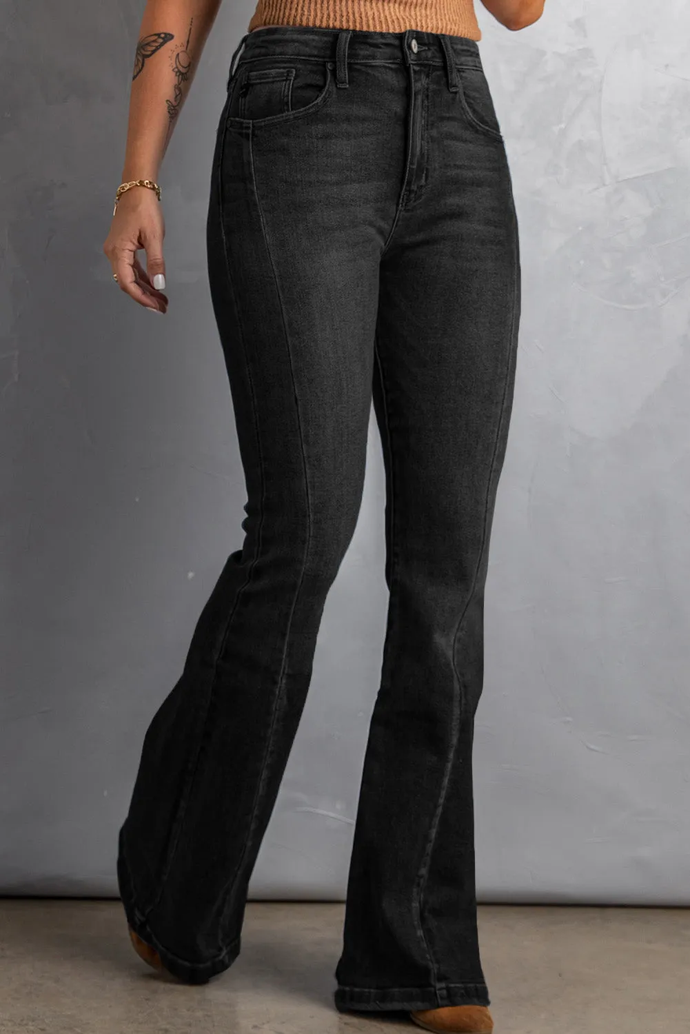 "Buckle Bunny" High Waist Flare Jeans