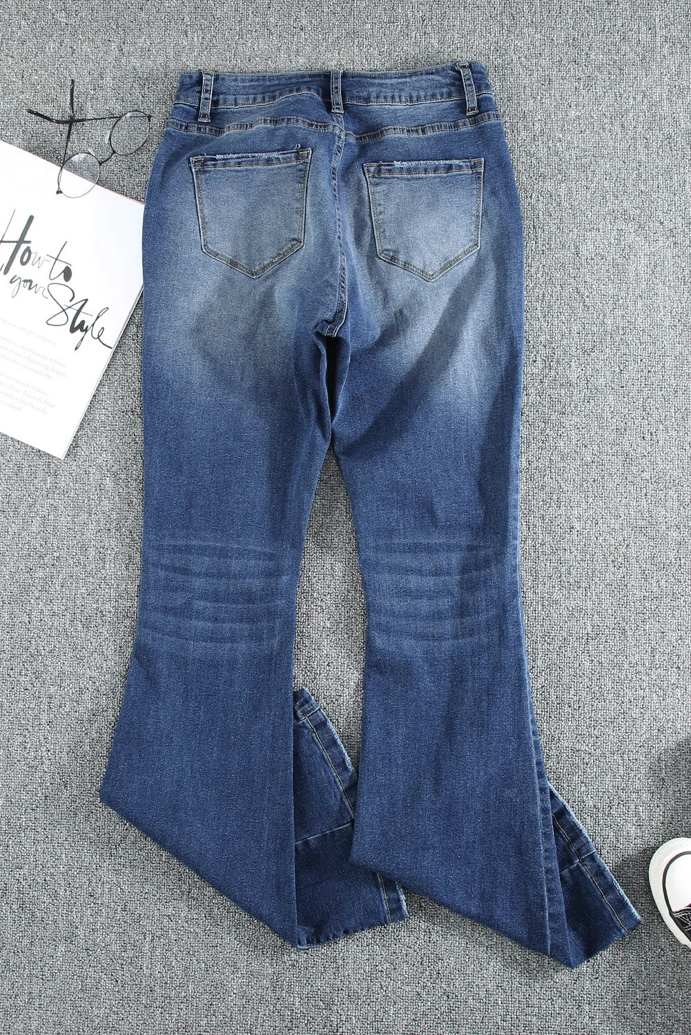"Buckle Bunny" High Waist Flare Jeans