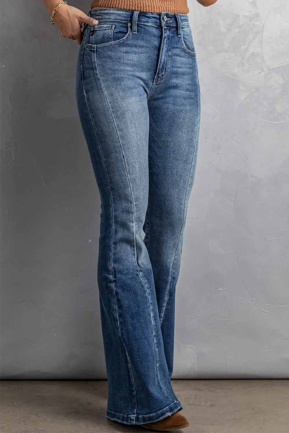 "Buckle Bunny" High Waist Flare Jeans