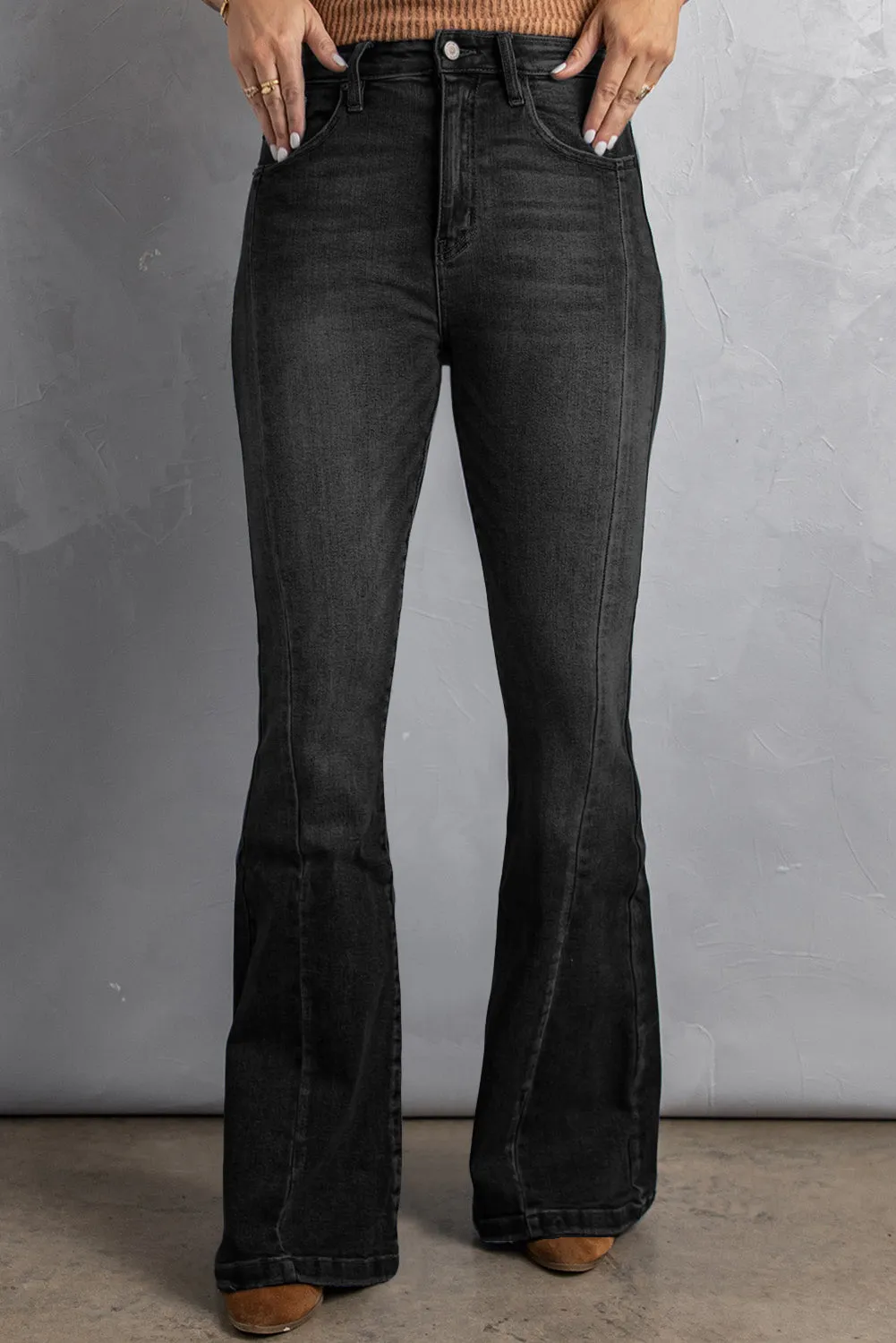 "Buckle Bunny" High Waist Flare Jeans