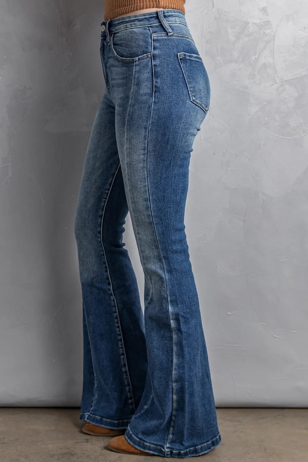 "Buckle Bunny" High Waist Flare Jeans