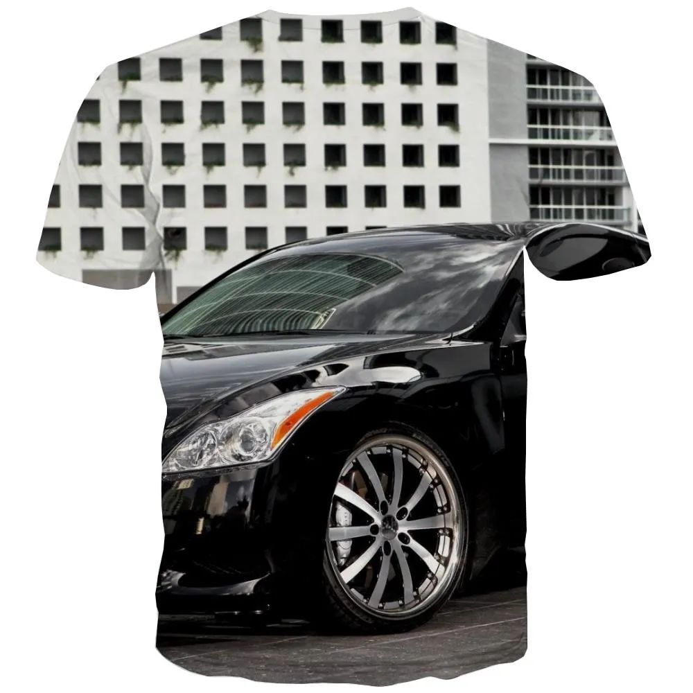 Racing Car T shirts Men Metal Tshirts Casual City T-shirts 3d Gray Shirt Print Retro Tshirts Novelty