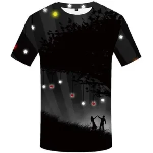Rainbow T shirts Men Refraction Shirt Print Black T-shirts Graphic Love Tshirts Casual Cartoon Tshirts Cool Short Sleeve Hip hop