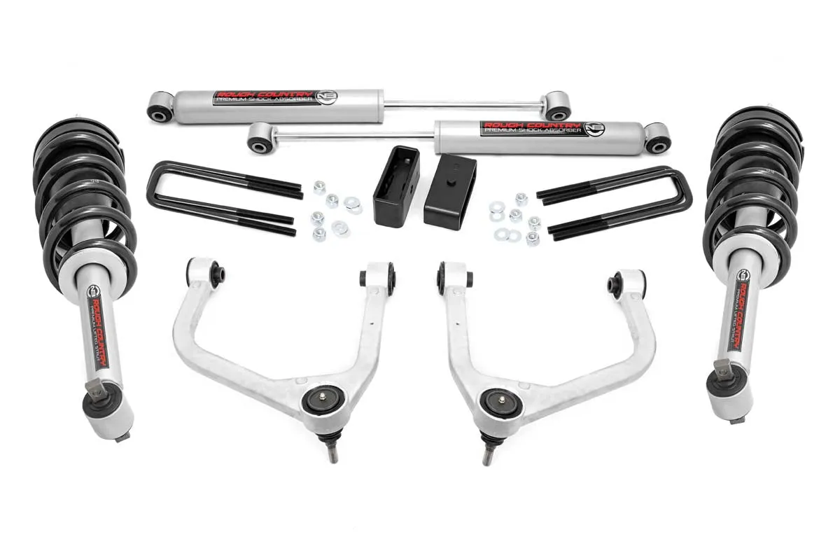 Rough Country Lift Kit Chevy Silverado 1500 2WD/4WD (19-22) [3.25" Lift] w/ or w/o Struts