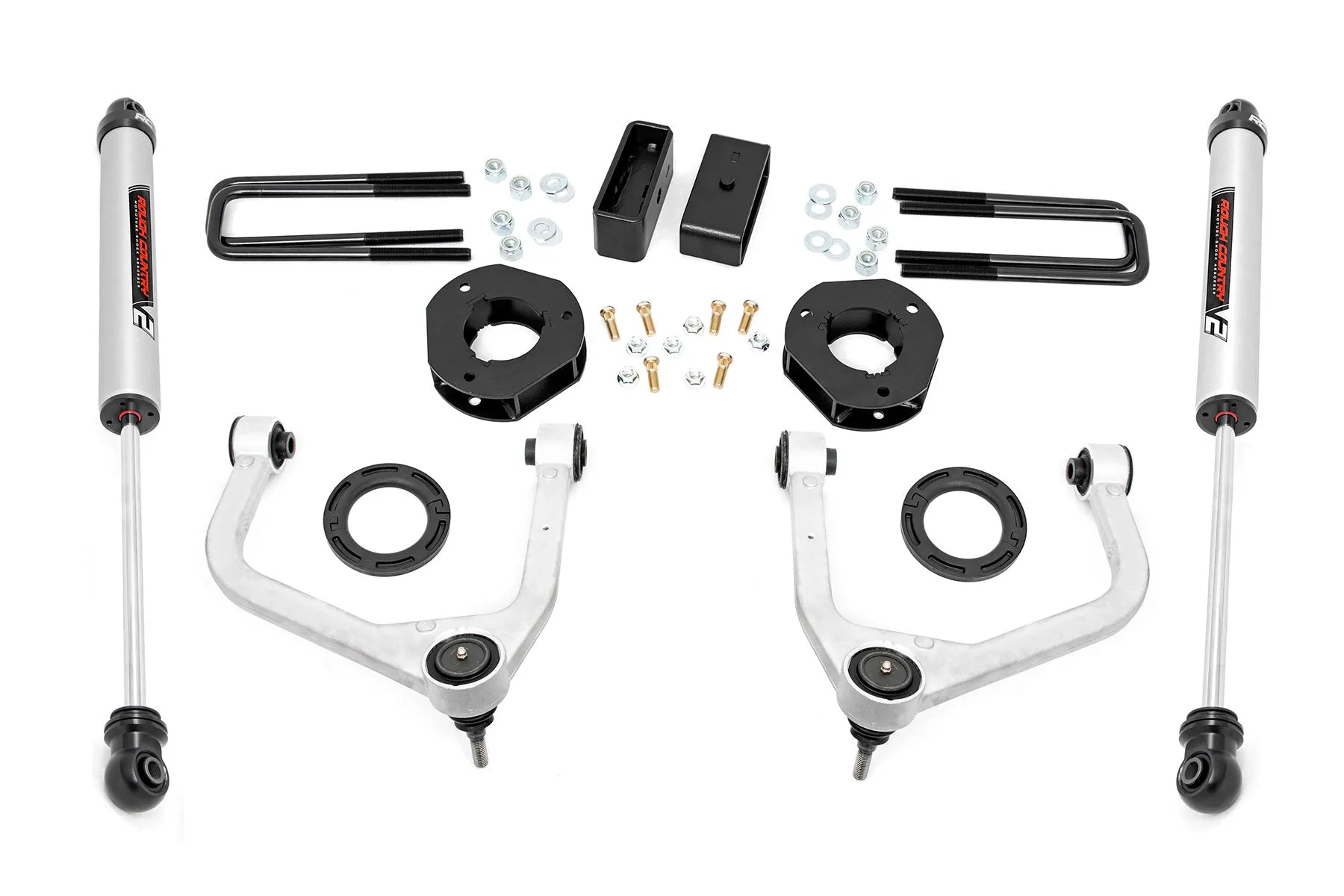 Rough Country Lift Kit Chevy Silverado 1500 2WD/4WD (19-22) [3.25" Lift] w/ or w/o Struts