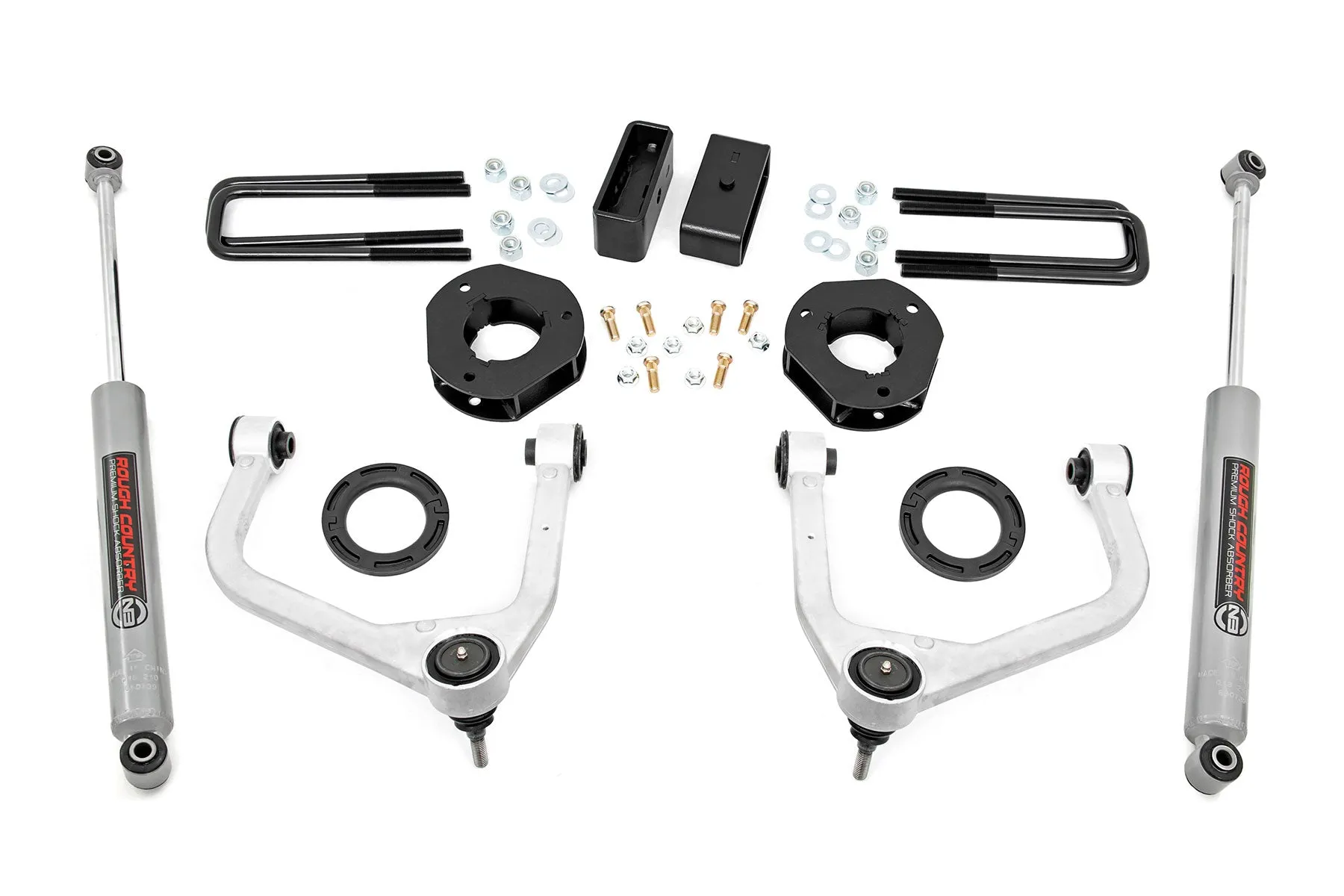 Rough Country Lift Kit Chevy Silverado 1500 2WD/4WD (19-22) [3.25" Lift] w/ or w/o Struts