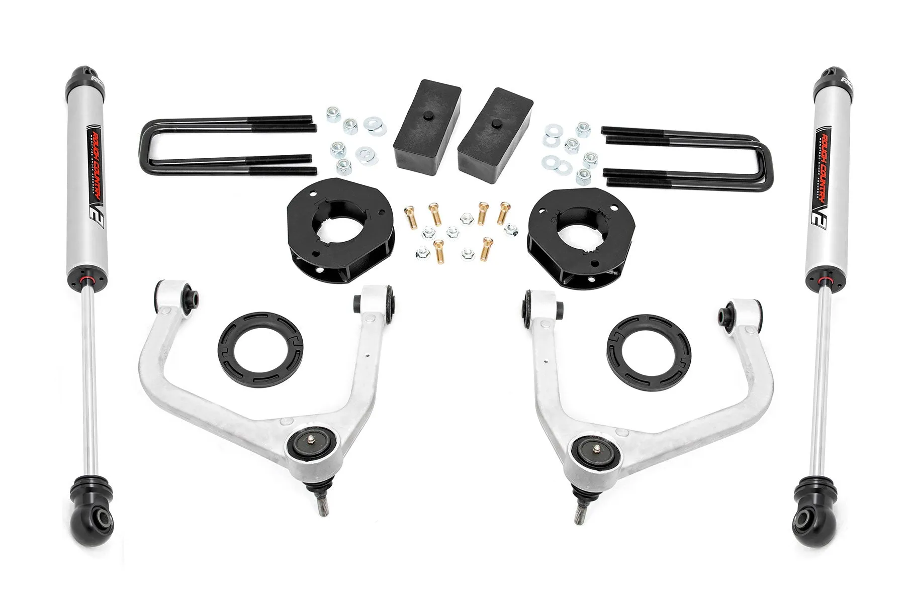 Rough Country Lift Kit GMC Sierra 1500 2WD/4WD (19-22) [3.50" Lift] w/ or w/o Struts
