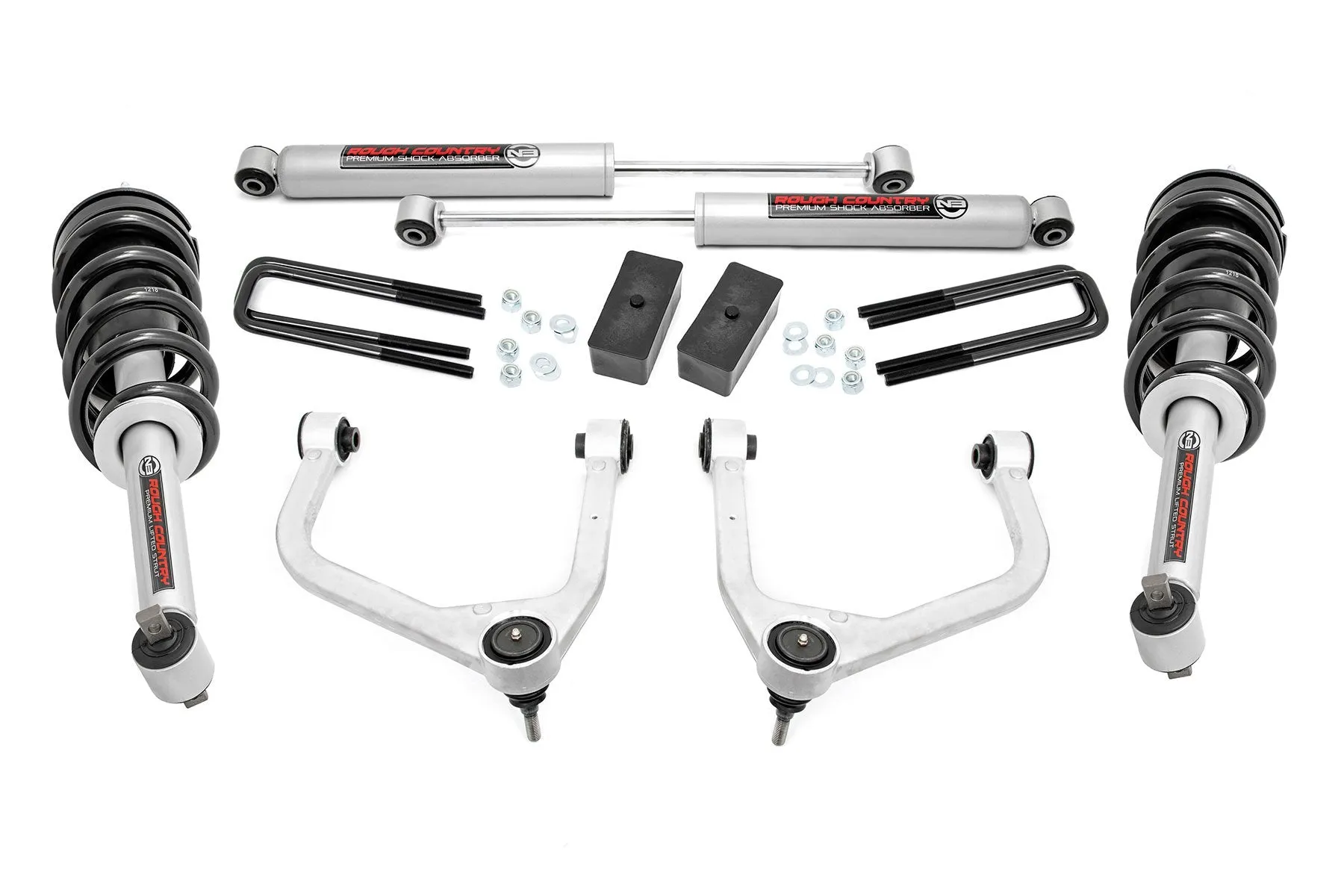 Rough Country Lift Kit GMC Sierra 1500 2WD/4WD (19-22) [3.50" Lift] w/ or w/o Struts