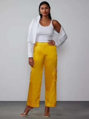 Satin Cargo Trousers