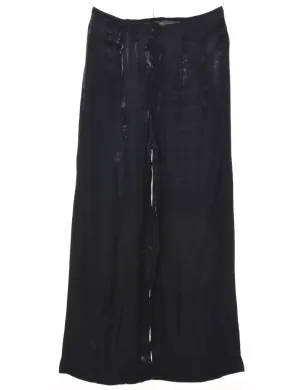 Shiny Black Trousers - W26 L25