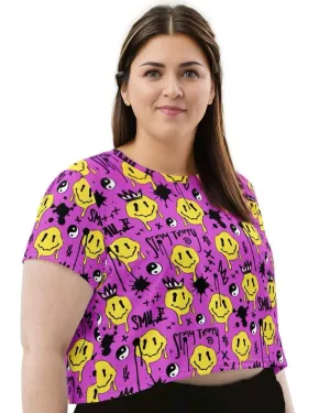 Smile Splatter Crop Tee