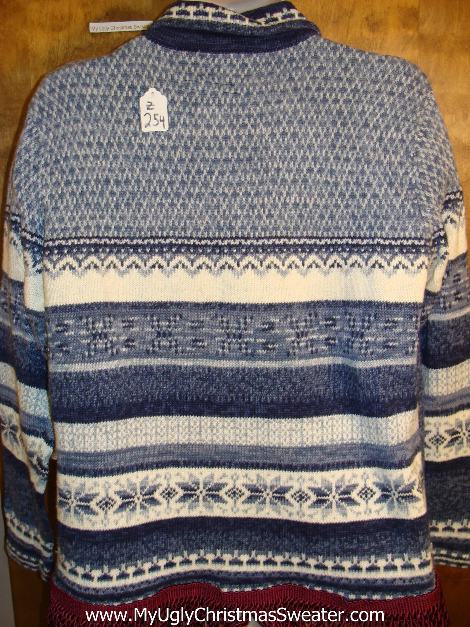 Snowflake Blue Ugly Christmas Jumper Naughty Sweater