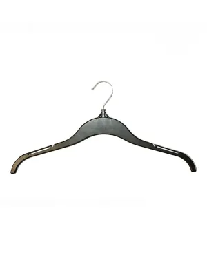 Solid Plastic & Durable  Hanger For Coats/ Clothes  Emb R-T Top-Black