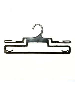Solid Plastic Durable Hanger For Coats/ Clothes Multiple Purpose  28Cm-Black