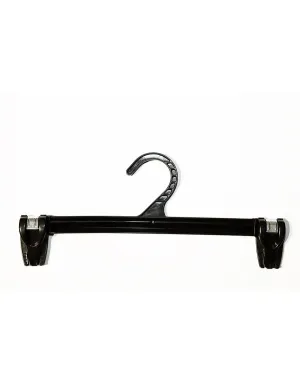 Solid Plastic With Durable Adjustable Clipper Hanger 310Mm Bottom Km-Black