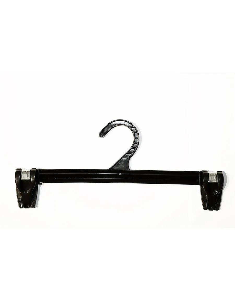 Solid Plastic With Durable Adjustable Clipper Hanger 310Mm Bottom Km-Black