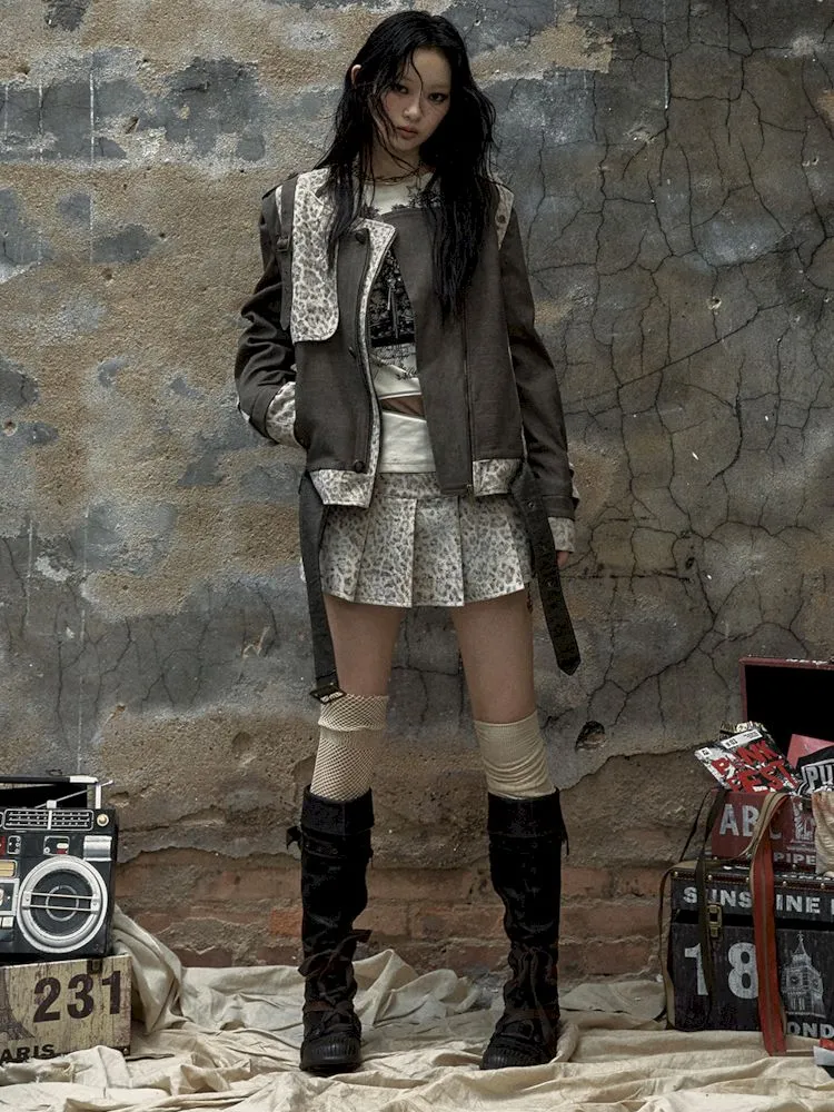Spliced Leopard Jacket Coat【s0000009969】