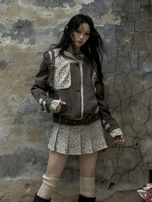 Spliced Leopard Jacket Coat【s0000009969】