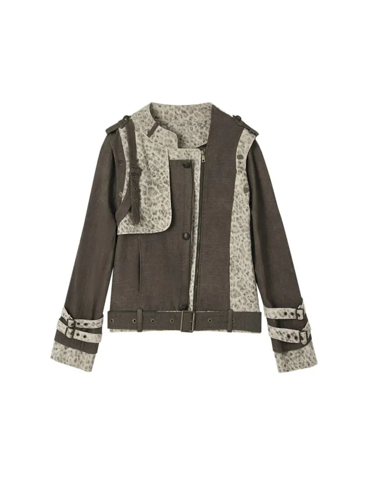 Spliced Leopard Jacket Coat【s0000009969】