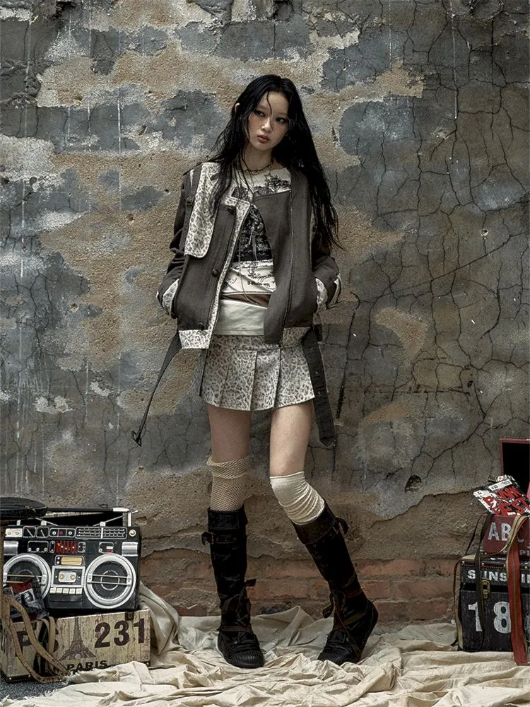 Spliced Leopard Jacket Coat【s0000009969】