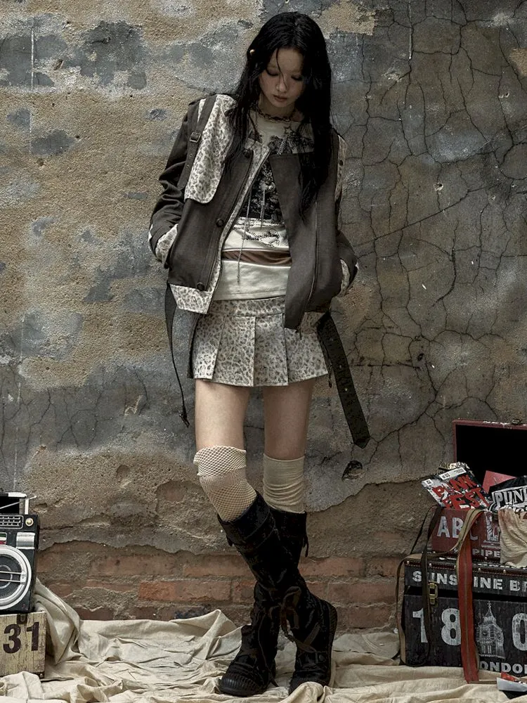 Spliced Leopard Jacket Coat【s0000009969】