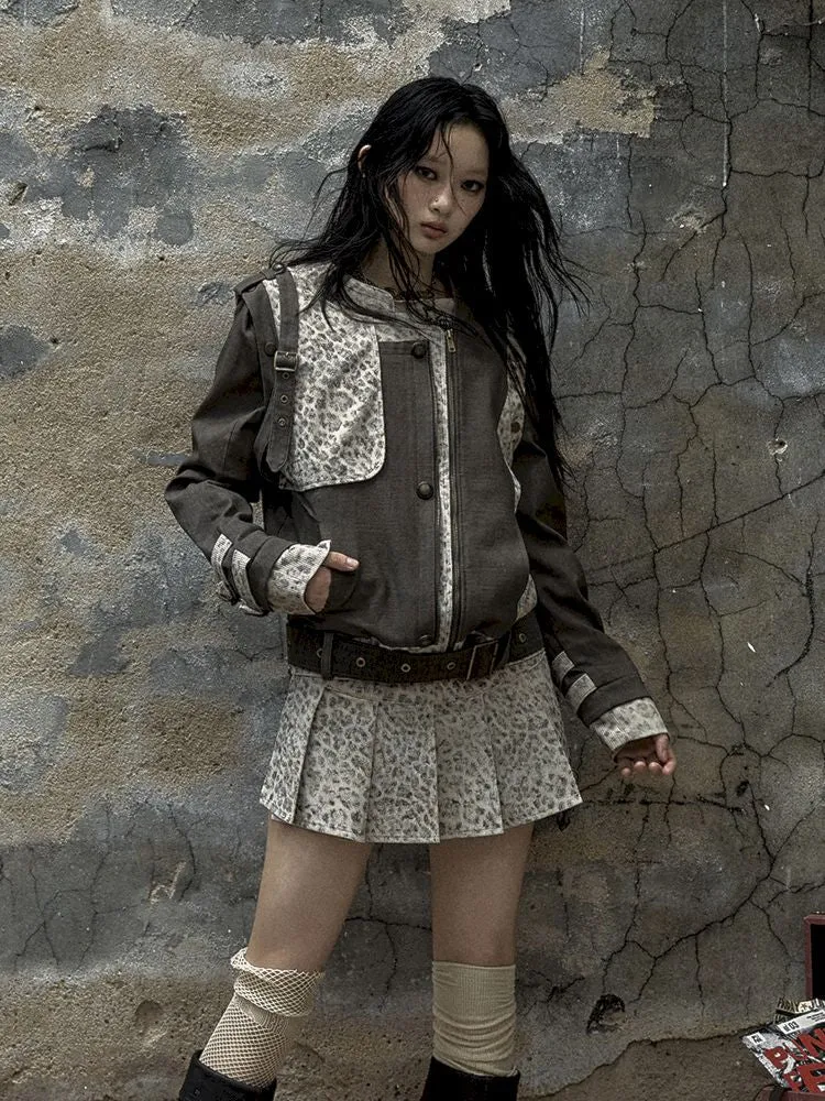 Spliced Leopard Jacket Coat【s0000009969】