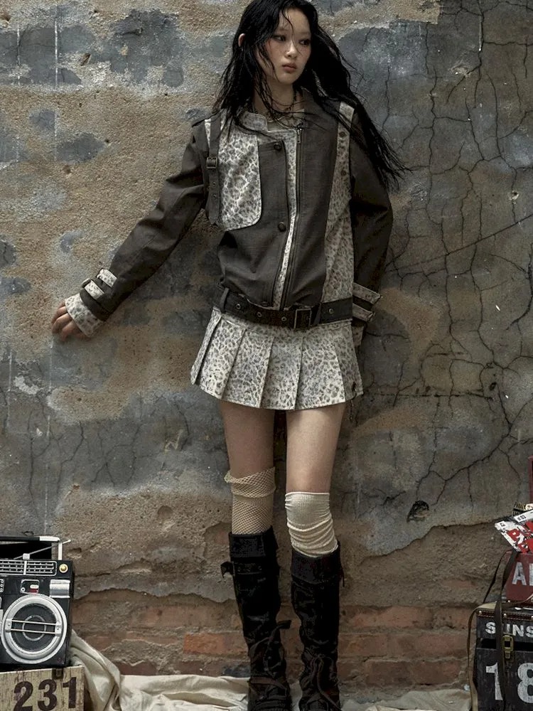 Spliced Leopard Jacket Coat【s0000009969】