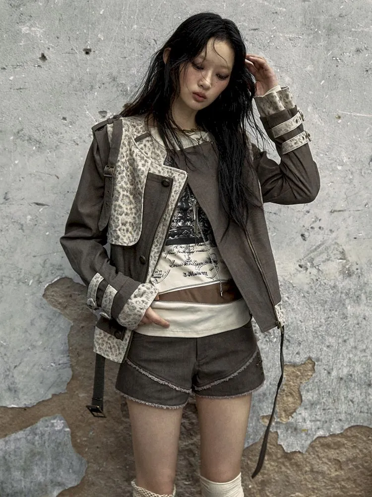 Spliced Leopard Jacket Coat【s0000009969】