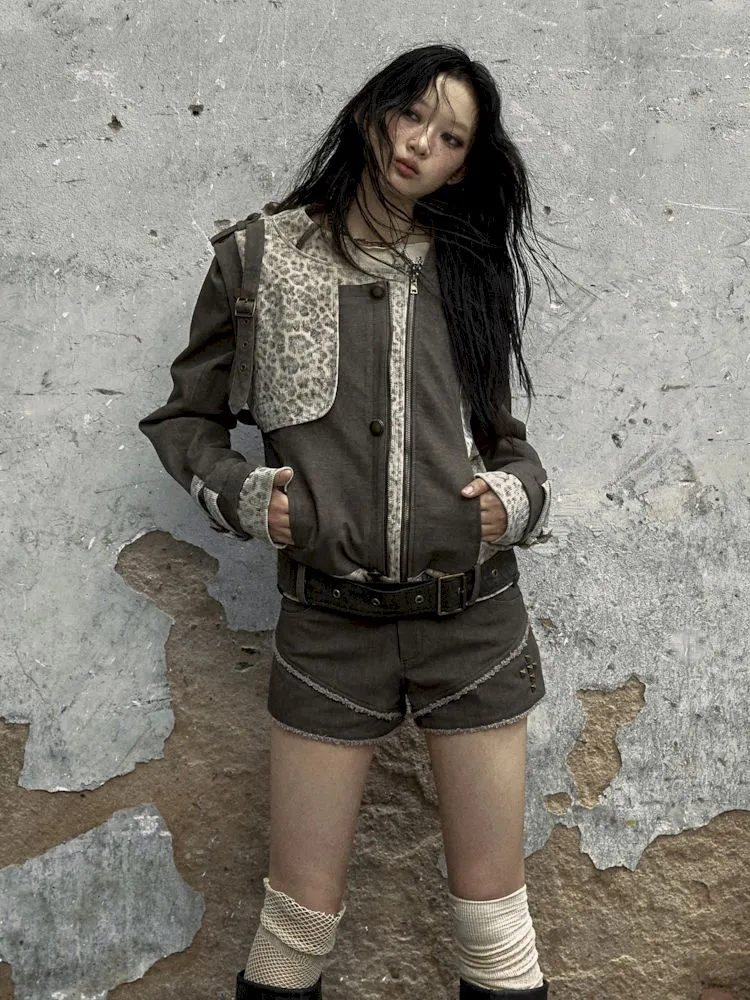 Spliced Leopard Jacket Coat【s0000009969】