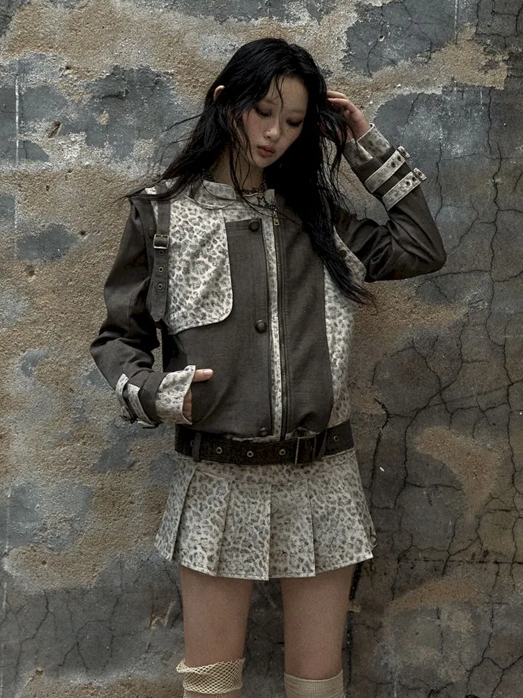 Spliced Leopard Jacket Coat【s0000009969】