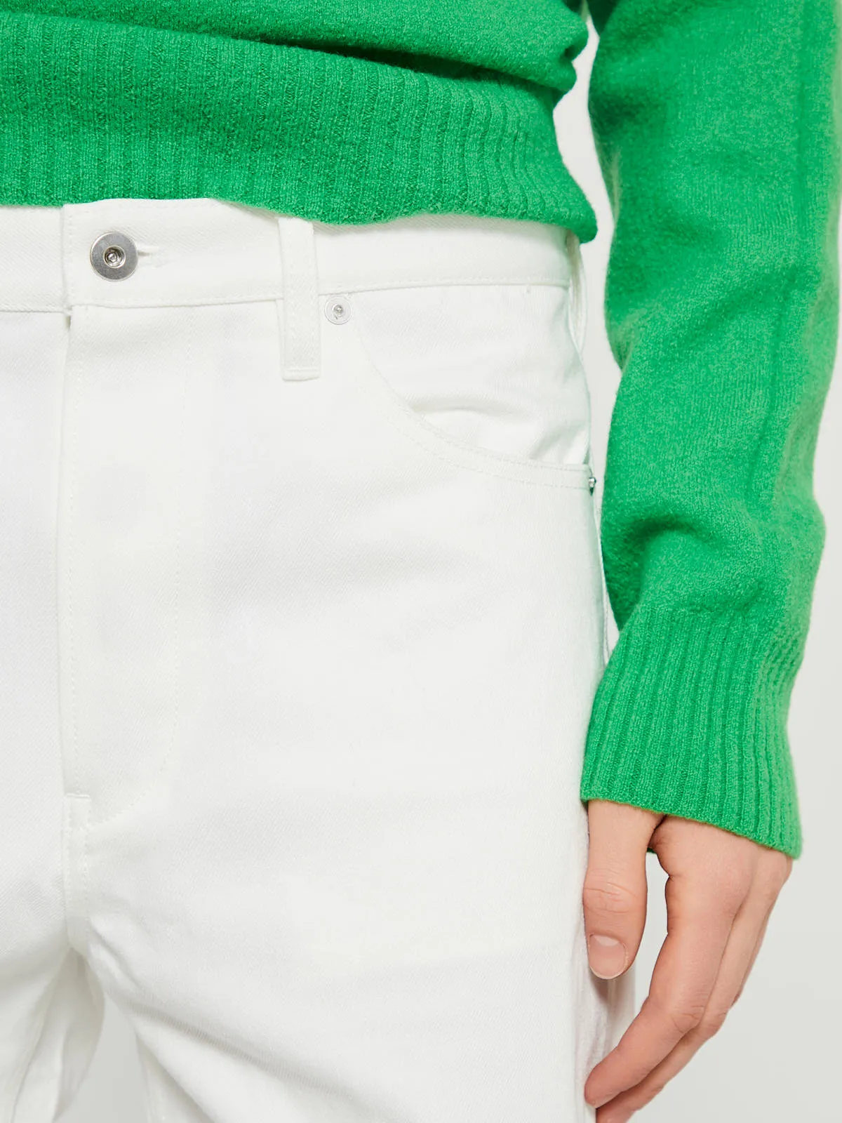 Standard Denim Trousers in Cosmic Latte