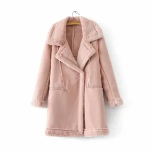 Suede Warm Fleece Overcoat