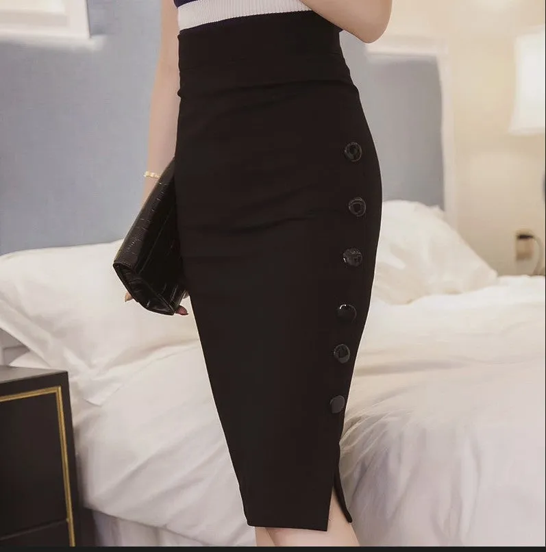 Summer All-Matching Slim Look Women Hip Flattering Sexy Splitted Skirt Popular  Skirt