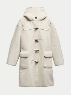 Textured duffle coat