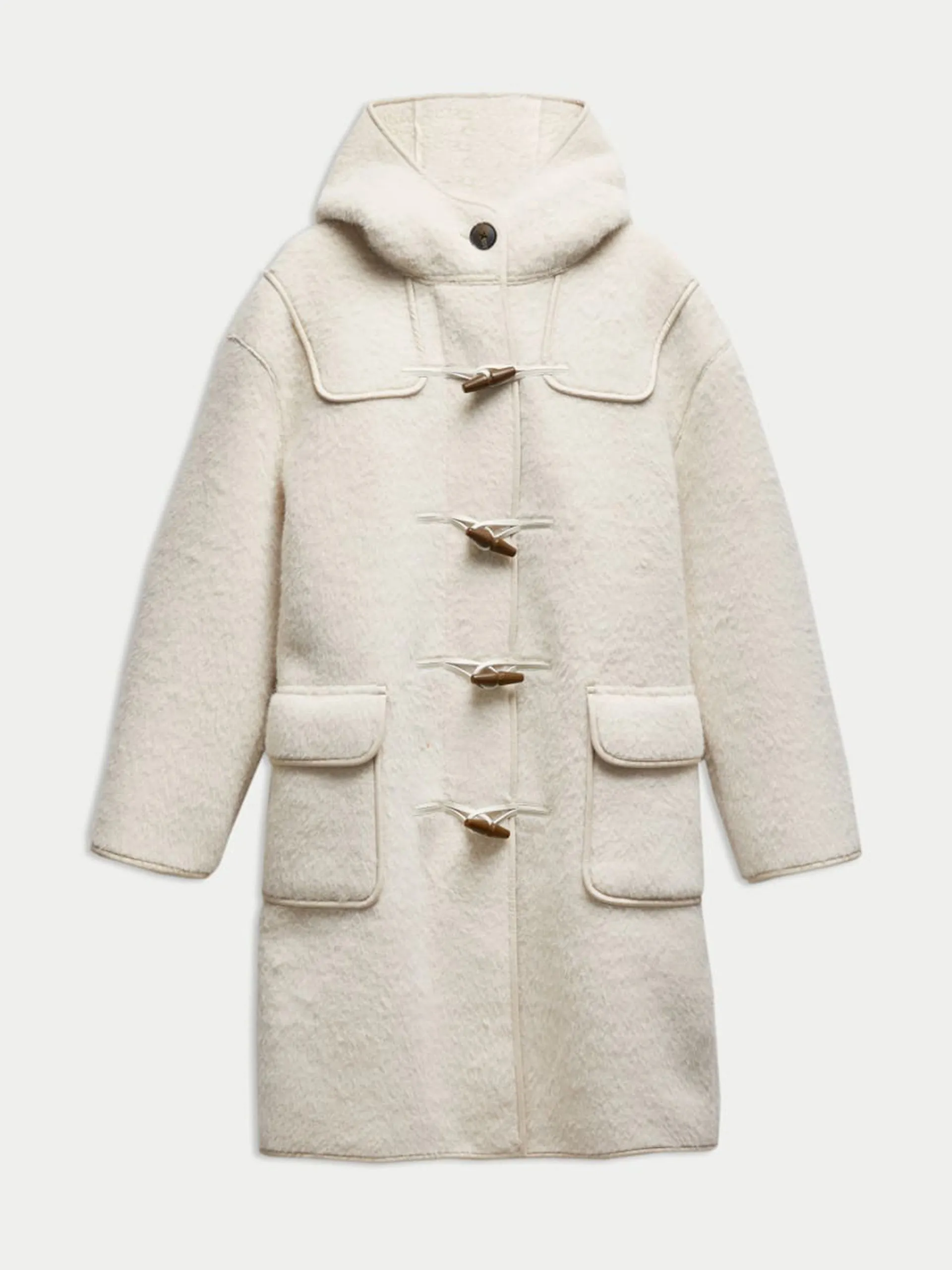 Textured duffle coat