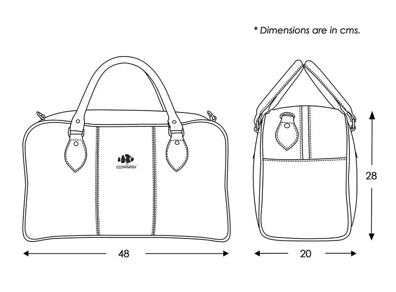 The Clownfish Ambiance Series Duffle Bag - Stylish & Durable | 24L | Synthetic Brown | Unisex