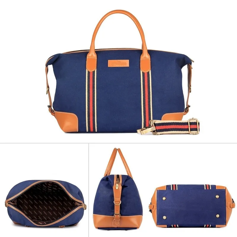 The Clownfish Canvas Travel Duffle - Durable, Stylish | 43 cm Capacity | Blue