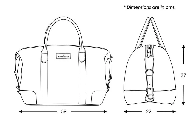 The Clownfish Canvas Travel Duffle - Durable, Stylish | 43 cm Capacity | Blue