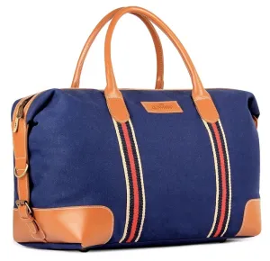 The Clownfish Canvas Travel Duffle - Durable, Stylish | 43 cm Capacity | Blue