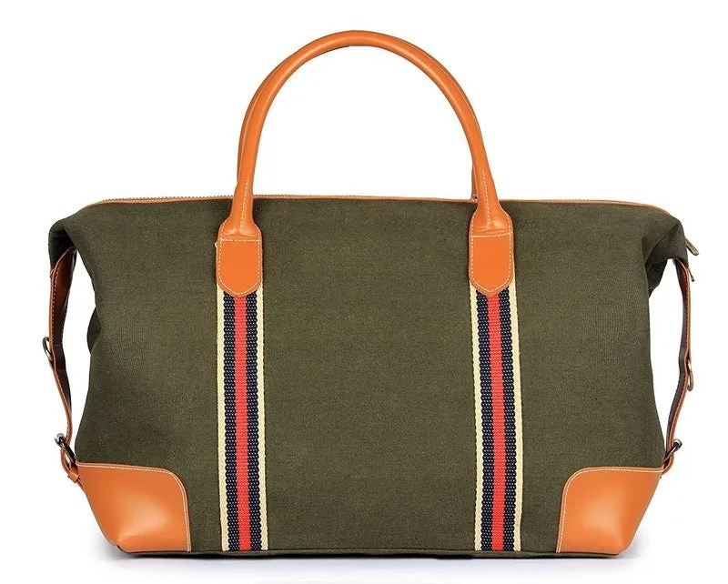The Clownfish Canvas Travel Duffle - Premium Durable Design | 59 cm | Green