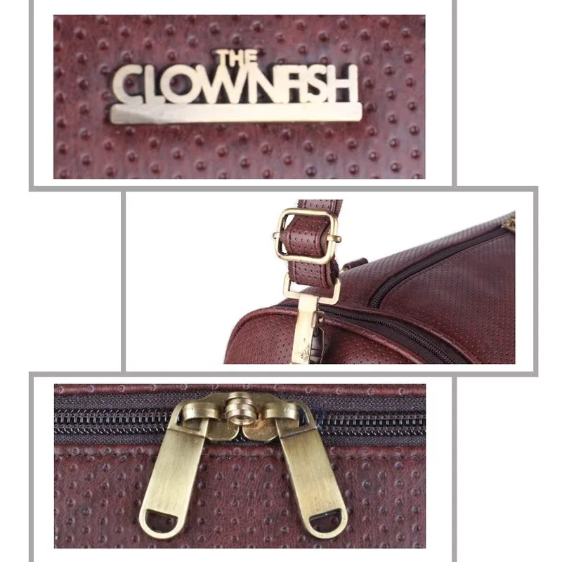 The Clownfish Imperial Faux Leather Travel Duffle - Durable, Collapsible | 36 Ltrs | Tan