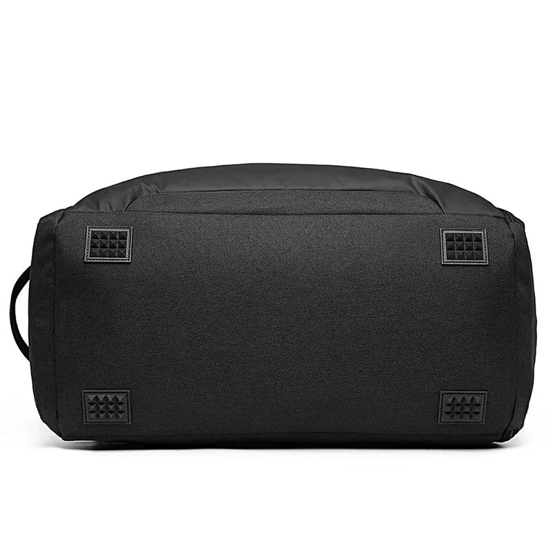 The Clownfish Large Capacity Poly Travel Duffle Bag with Shoe Compartment | Adjustable Strap | Grey