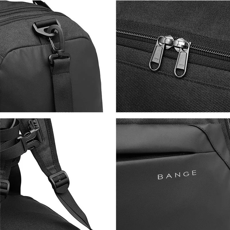 The Clownfish Large Capacity Poly Travel Duffle Bag with Shoe Compartment | Adjustable Strap | Grey