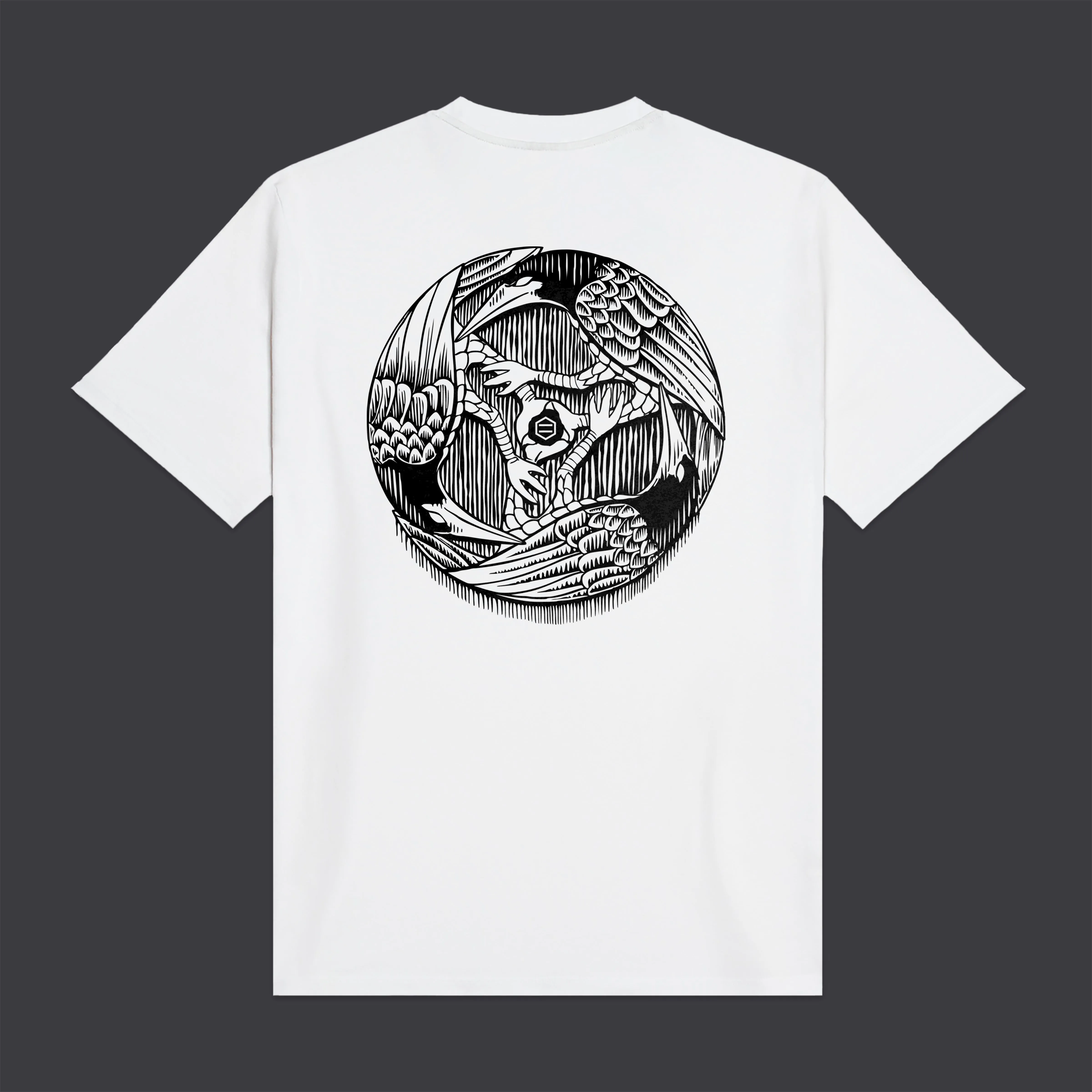 Three Ravens Tee White