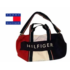 TOMMY HILFIGER DUFFLE BAG/GYM NAVY BLUE RED WHITE