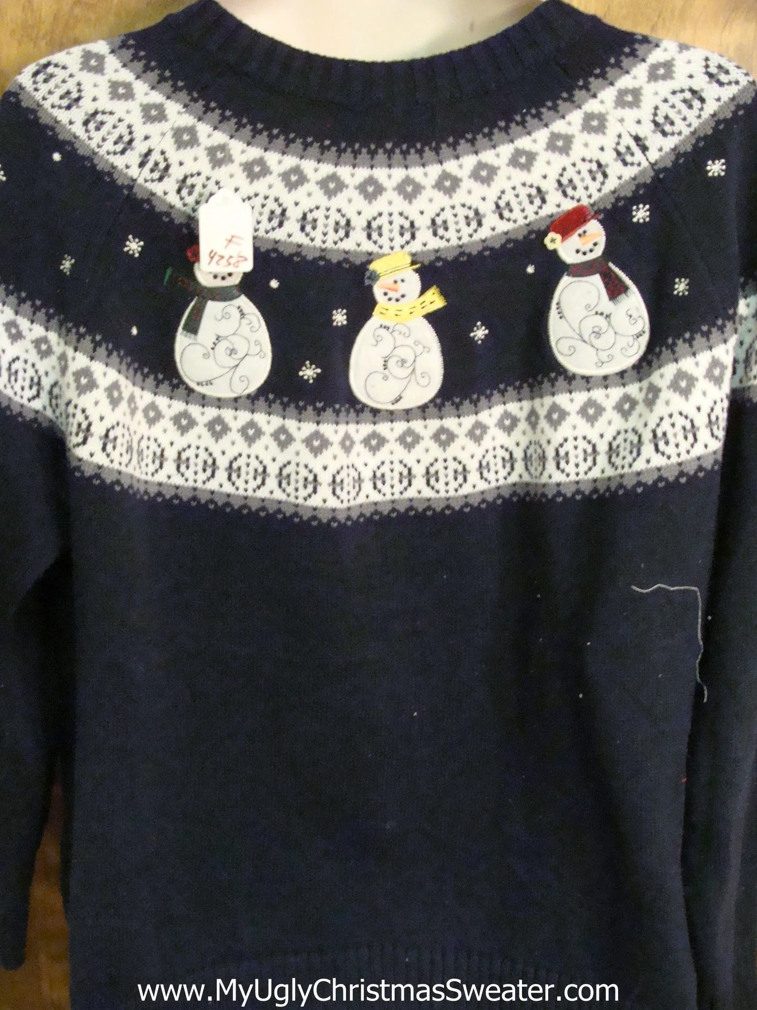 Two Sided Snowman Themed Ugliest Christmas Sweater
