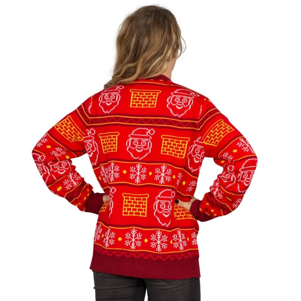 Ugly Christmas Sweater JulesRoche 3D Santa Design Adult Fit